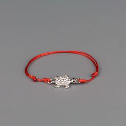 Червен конец с Костенурка и кристали