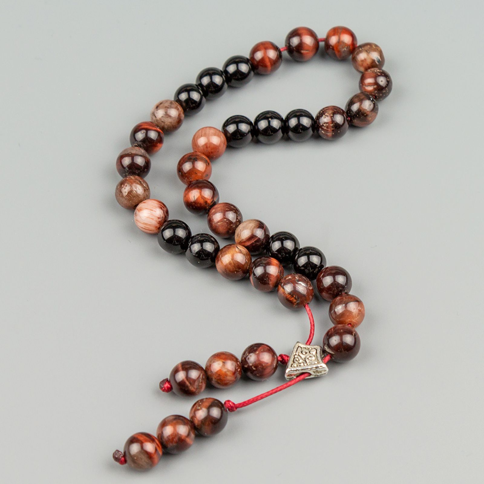 Мъжка броеница от Биволско око и Оникс - Charm