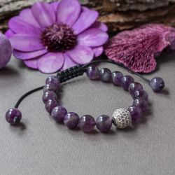 Дамска гривна от Аметист "Amethyst and Glamor"
