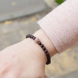 Дамска гривна в цвят бордо "Garnet and Brilliance"