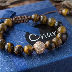 Дамска гривна от Тигрово око "Tiger's eye and Glamor"