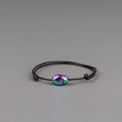 Амулет с елемент Swarovski Скарабей Scarabaeus Green