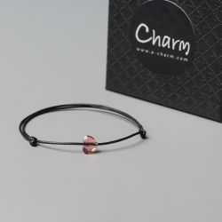 Амулет с елемент Swarovski Сърце Blush Rose