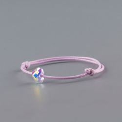 Бебешка гривна с бял кристал Swarovski elements