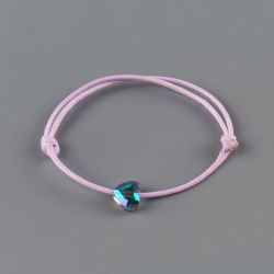 Бебешка гривна във виолетово с кристал Swarovski