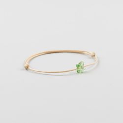 Бежова гривна с пеперуда Swarovski elements Peridot