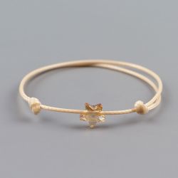 Бежова гривна със звезда кристал Swarovski elements