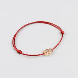 Червена гривна с жълт скарабей кристал Swarovski elements