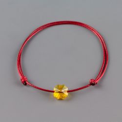 Дамска гривна със златна детелина кристал Swarovski