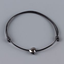 Гривна със сърце кристал Swarovski цвят Silver Night