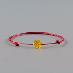 Дамска гривна със златна детелина кристал Swarovski