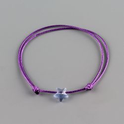 Лилава гривна със звезда кристал Swarovski