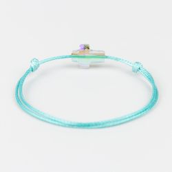 Тюркоазена гривна с кръст кристал Swarovski elements
