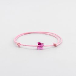 Гривна в розов цвят с пеперуда кристал Swarovski elements