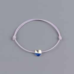 Виолетова гривна със сърце кристал Swarovski® elements