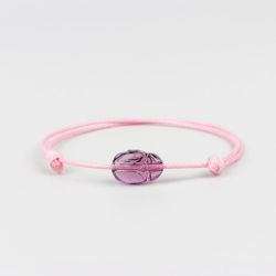 Розова гривна с лилав скарабей кристал Swarovski elements