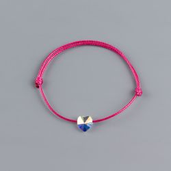 Цикламена гривна със сърце кристал Swarovski® elements