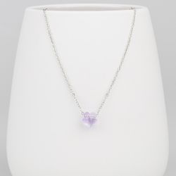 Нежно колие с цвете кристал Swarovski Violet