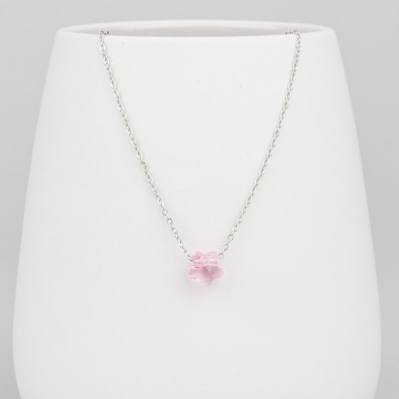 Нежно колие с цвете кристал Swarovski Rose