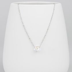 Нежно колие със звезда кристал Swarovski  Aurora Boreale