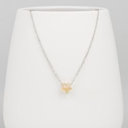Нежно колие със звезда кристал Swarovski Golden Shadow