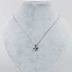 Дамско колие със сърце кристал Swarovski Silver Night