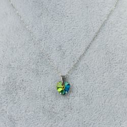 Колие с цветна висулка сърце Swarovski Vitrail Medium
