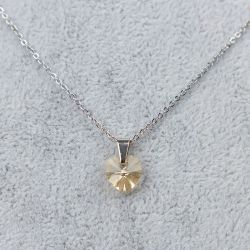 Дамско колие със сърце кристал Swarovski Golden Shadow
