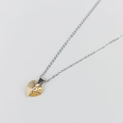 Дамско колие със сърце кристал Swarovski Golden Shadow