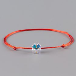 Амулет с детелина кристал Swarovski Crystal Aurore Boreale