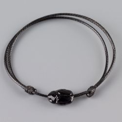 Гривна с черен скарабей кристал Swarovski
