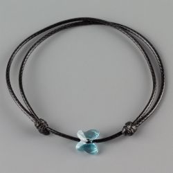 Гривна с пеперуда кристал Swarovski цвят Turquoise и Smoky Mauve