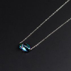 Дамско колие с кристал Swarovski скарабей Scarabaeus Green
