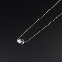 Дамско колие с кристал Swarovski скарабей Aurore Boreale
