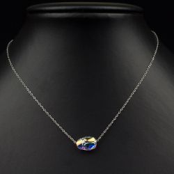 Дамско колие с кристал Swarovski скарабей Aurore Boreale