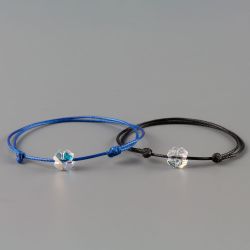 Гривна с детелина елемент Swarovski Aurore Boreale