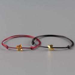 Гривна с пеперуда кристал Swarovski в златист цвят