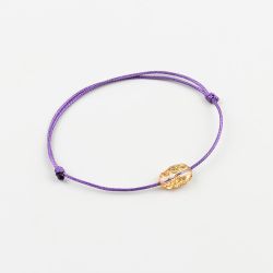 Лилава гривна със златен скарабей кристал Swarovski elements