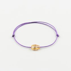 Лилава гривна със златен скарабей кристал Swarovski elements