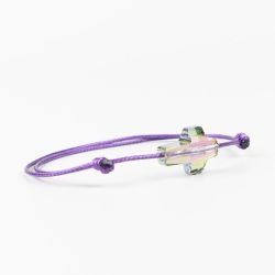 Лилава гривна с кръст кристал Swarovski elements