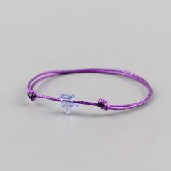 Лилава гривна със звезда кристал Swarovski