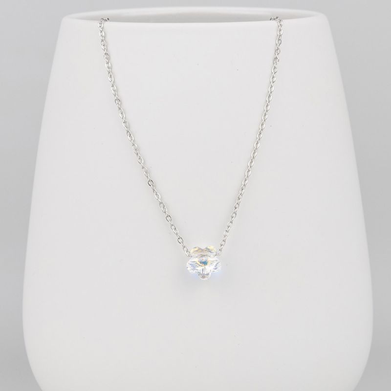 Нежно колие с кристал Swarovski цвете Aurora Boreale