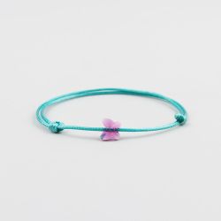 Гривна в цвят тюркоаз с пеперуда кристал Swarovski elements