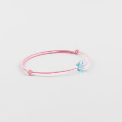 Розова гривна с пеперуда Swarovski elements Turquoise