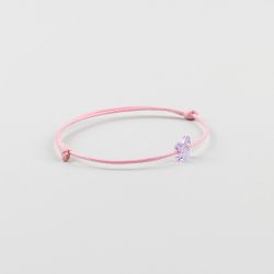 Розова гривна с пеперуда кристал Swarovski elements Violet
