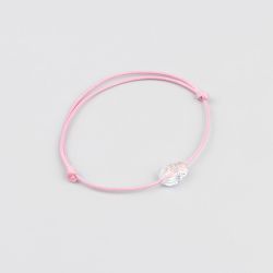 Розова гривна с бял скарабей кристал Swarovski elements