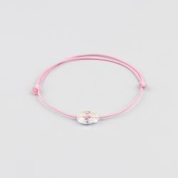 Розова гривна с бял скарабей кристал Swarovski elements