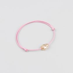 Розова гривна с жълт скарабей кристал Swarovski elements