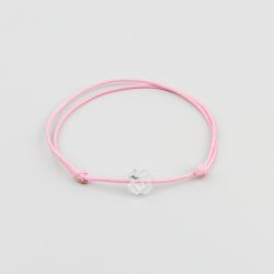 Розова дамска гривна с детелина кристал Swarovski elements