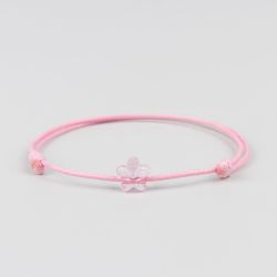 Розова гривна с цвете кристал Swarovski elements